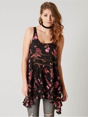 Free People Floral trapeze slip Dress